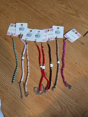 Kids Beaded Necklace Set - Pink, Red, Black, Purple, Turquoise